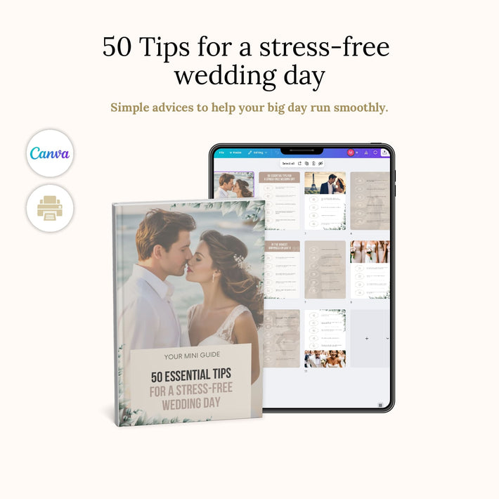 50 Tips for a stress-free wedding day